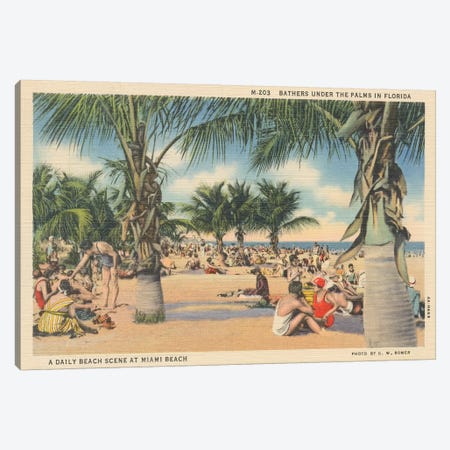 Beach Postcard III Canvas Print #WAC9713} by Wild Apple Portfolio Canvas Art
