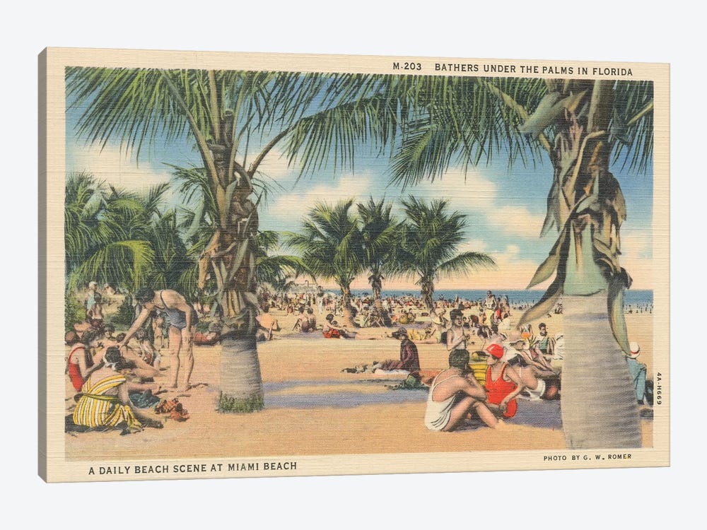 Beach Postcard III by Wild Apple Portfolio 1-piece Canvas Art