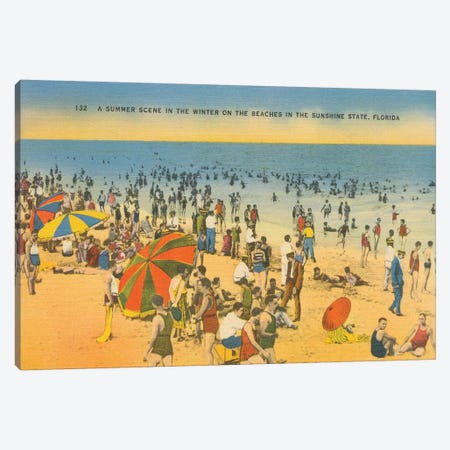 Beach Postcard IV Canvas Print #WAC9714} by Wild Apple Portfolio Canvas Print