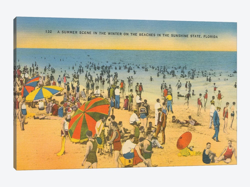 Beach Postcard IV by Wild Apple Portfolio 1-piece Canvas Art Print