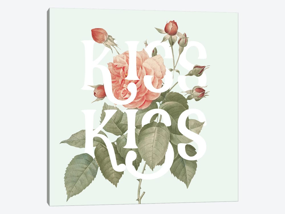 Botanical Pink Rose I Kiss by Wild Apple Portfolio 1-piece Canvas Artwork