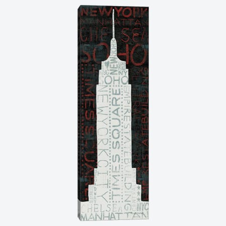 Empire State Building - Red Canvas Print #WAC972} by Michael Mullan Canvas Wall Art