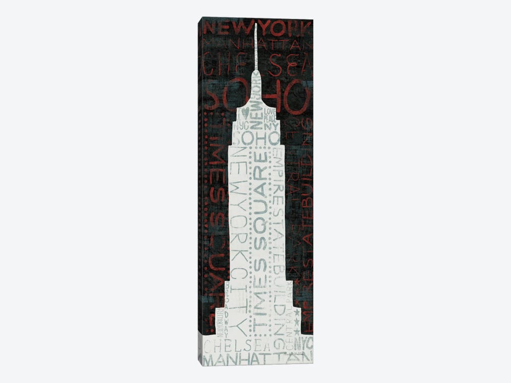Empire State Building - Red by Michael Mullan 1-piece Canvas Art Print