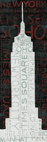 Empire State Building: Empire State Building - Red by Michael Mullan