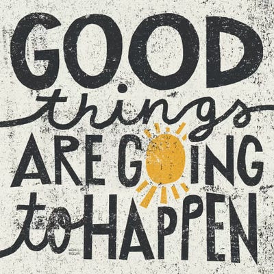 Good Things are Going to Happen  by Michael Mullan framed canvas print