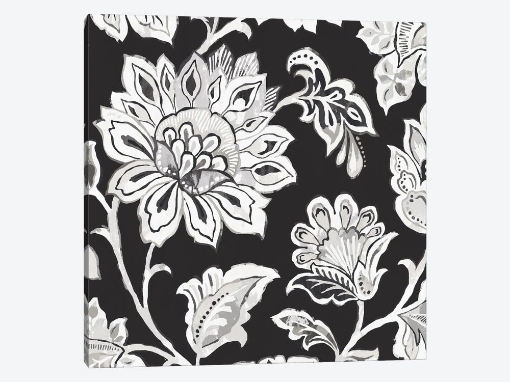 Ceylon Gardens III In Black & White by Wild Apple Portfolio 1-piece Canvas Print