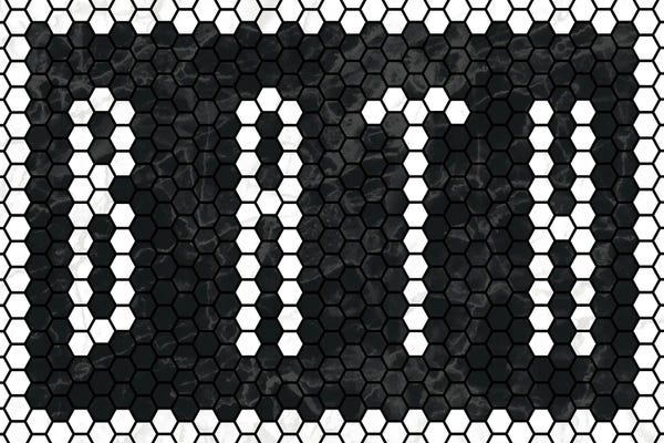 Black & White Patterns: Bath Tiles Inverted by Wild Apple Portfolio