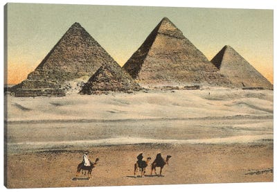 Cairo Pyramids Canvas Art Print - Pyramid Art