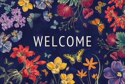 Butterfly Garden V Dark by Wild Apple Portfolio multi panel art