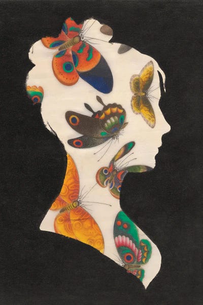 Silhouettes: Butterfly Silhouette I by Wild Apple Portfolio