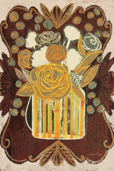 Candra Boggs: Floral Fling II Cream by Candra Boggs