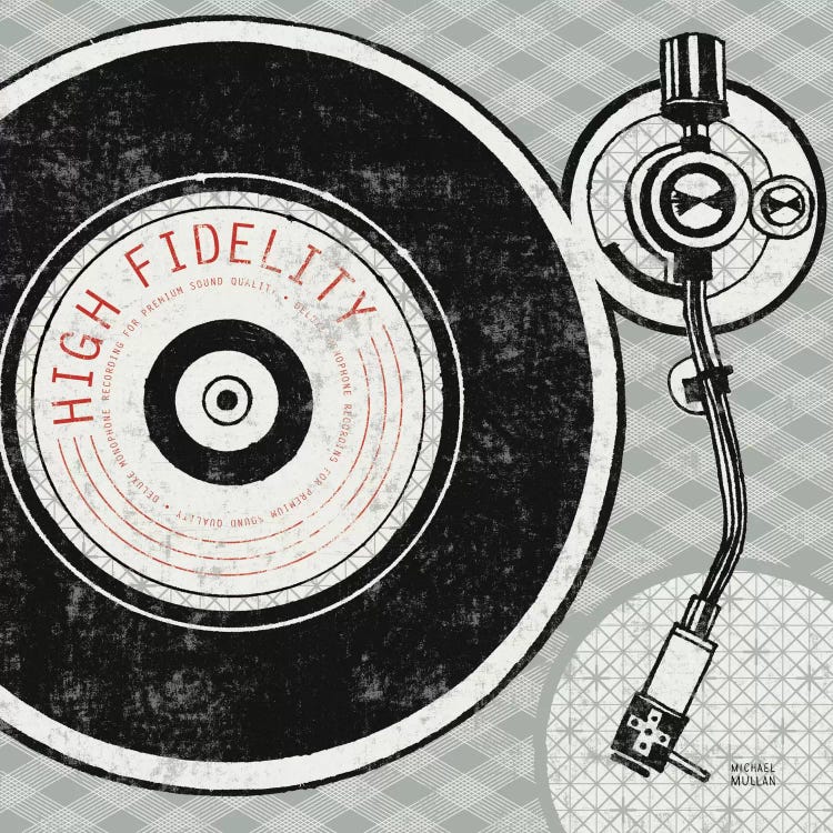 Vintage Analog Record Player  by Michael Mullan wall art