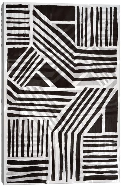 Nokomis IV Canvas Art Print - Black & White Patterns