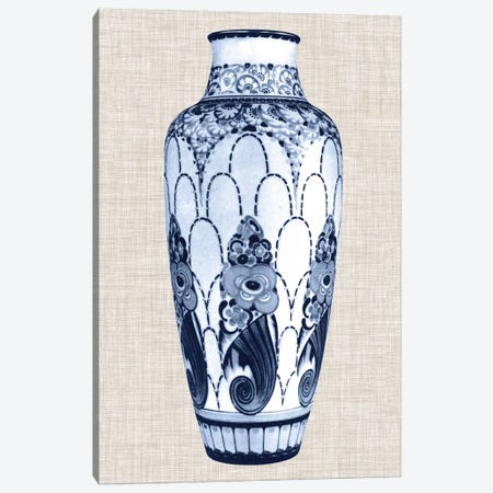 Blue & White Vase I Canvas Print #WAG18} by World Art Group Portfolio Canvas Art