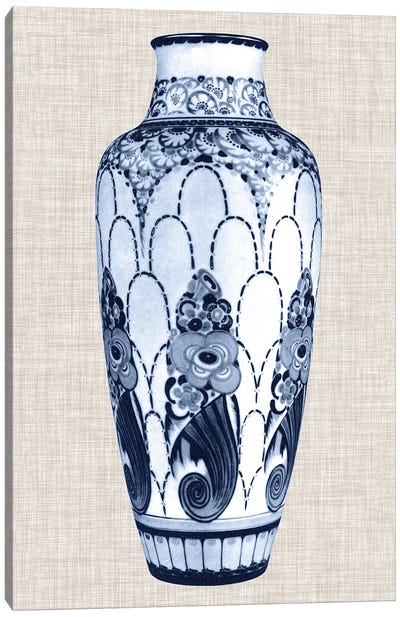 Blue & White Vase I Canvas Art Print - Pottery Still Life