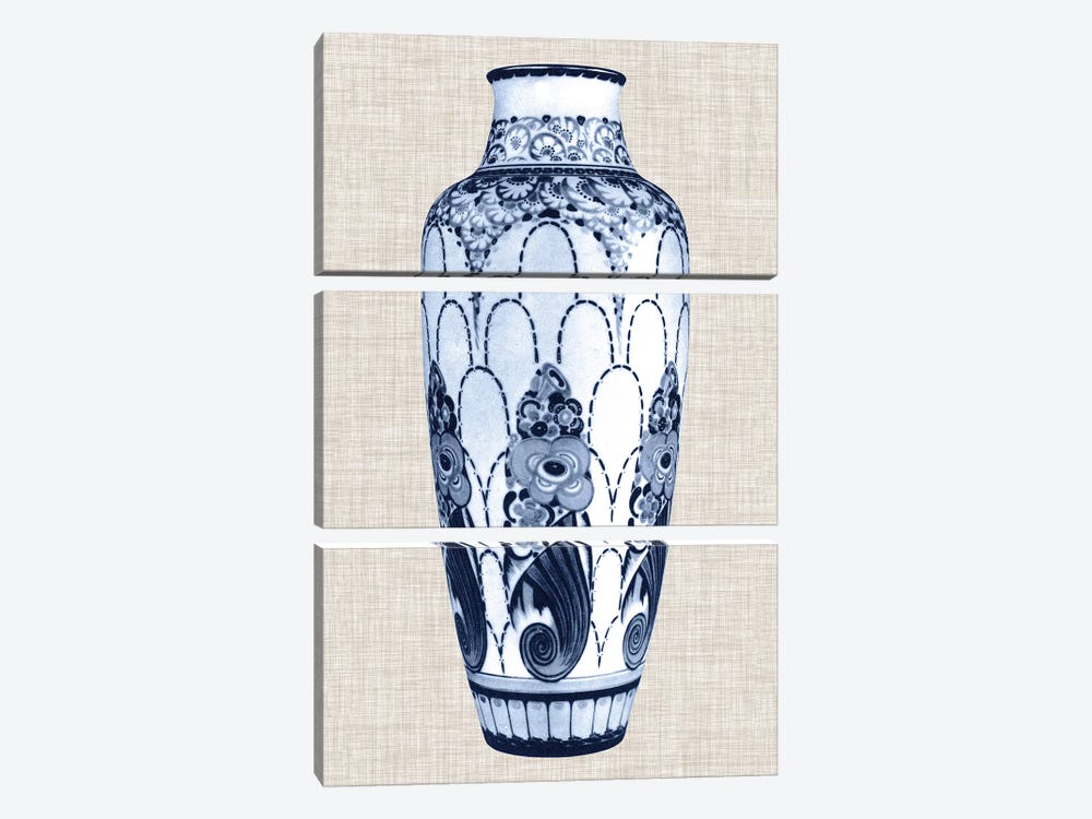 Blue & White Vase I 3-piece Canvas Art