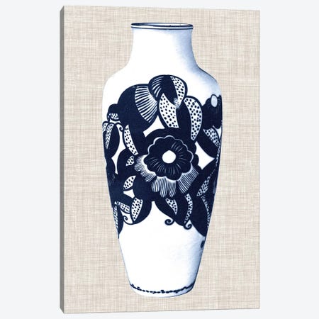 Blue & White Vase III Canvas Print #WAG20} by World Art Group Portfolio Art Print
