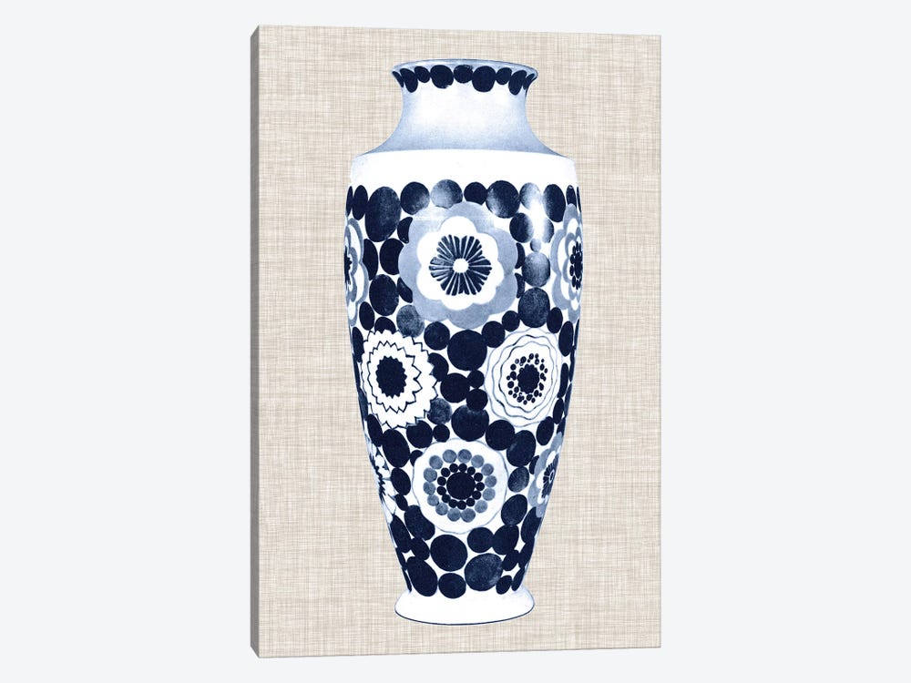 Blue & White Vase V by World Art Group Portfolio 1-piece Canvas Art Print
