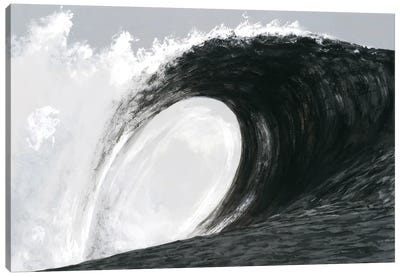 Black & White Waves IV Canvas Art Print