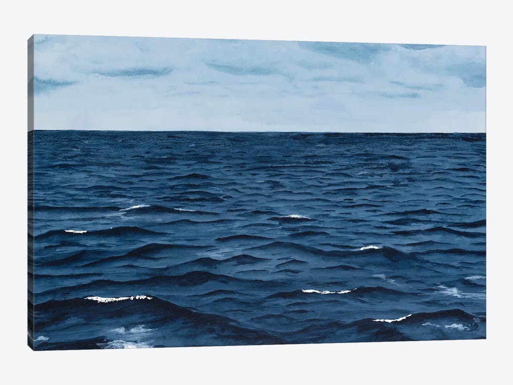 Grayscale Seascape III by Michael Willett 1-piece Canvas Art Print