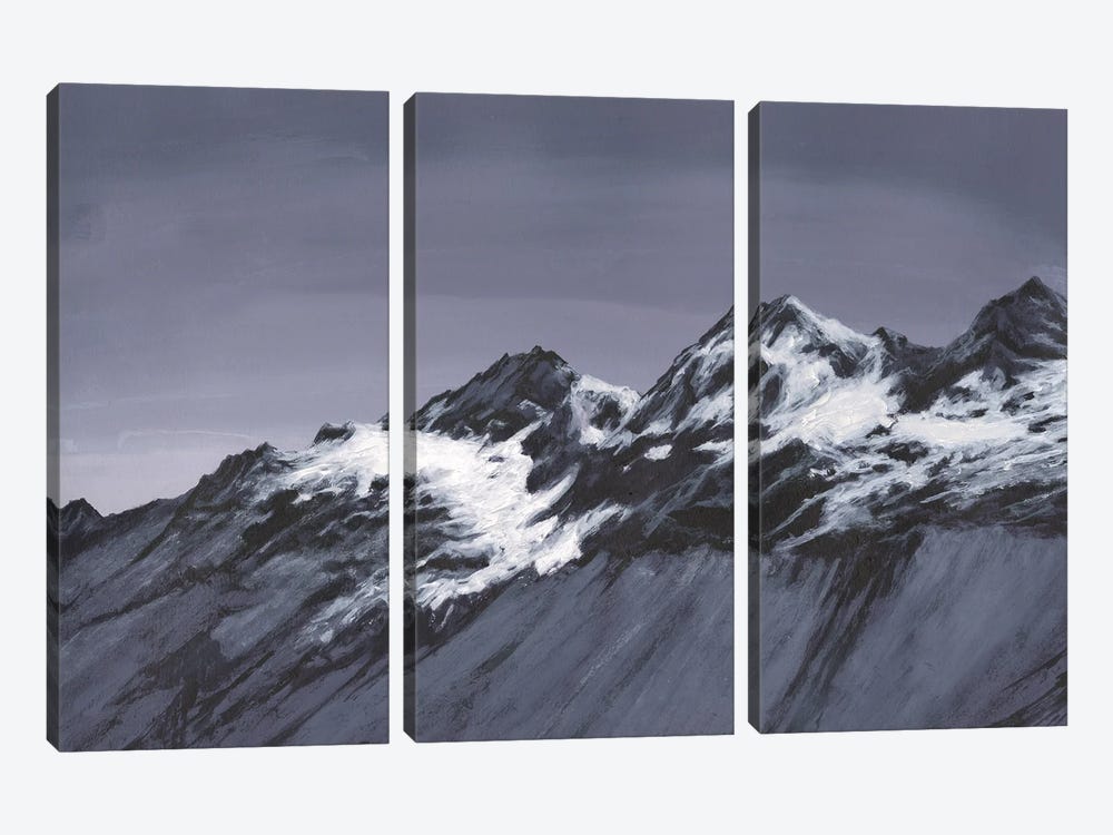 Moonlit Mountain Range II by Michael Willett 3-piece Canvas Art Print
