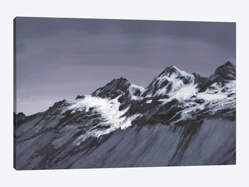 Moonlit Mountain Range II by Michael Willett 1-piece Canvas Art Print