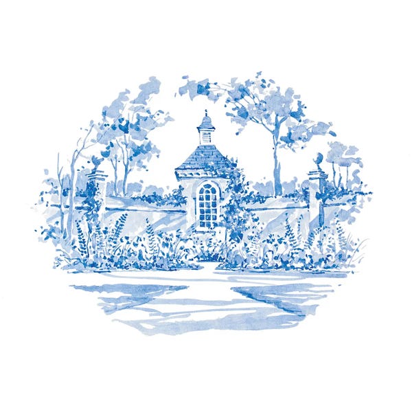 World Art Group Portfolio: Blue Garden Impressions V by World Art Group Portfolio