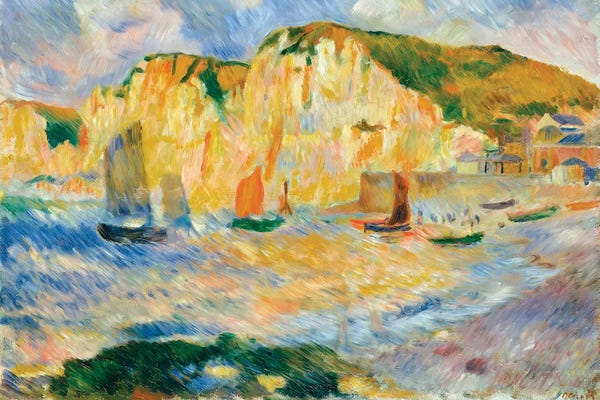 Harbors: Sea And Cliffs by Pierre-Auguste Renoir