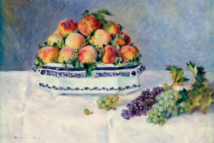 Still Life With Peaches And Grapes