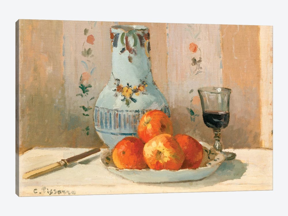Still Life With Apples And Pitcher by Camille Pissarro 1-piece Art Print