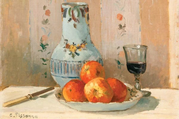 Camille Pissarro: Still Life With Apples And Pitcher by Camille Pissarro