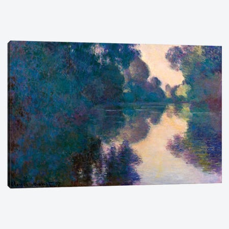 Morning On The Seine Near Giverny Canvas Print #WAG56} by Claude Monet Canvas Art Print