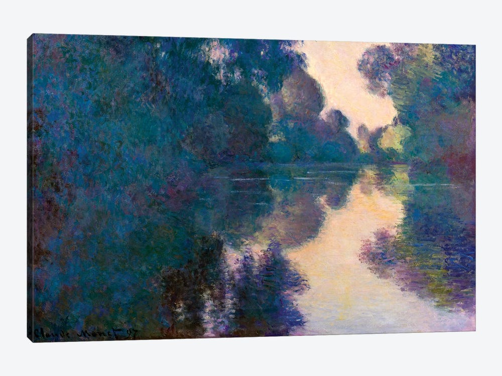 Morning On The Seine Near Giverny by Claude Monet 1-piece Canvas Art