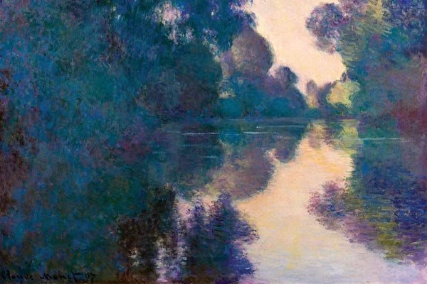 Large Scenic & Landscape Art - Canvas Prints: Morning On The Seine Near Giverny by Claude Monet
