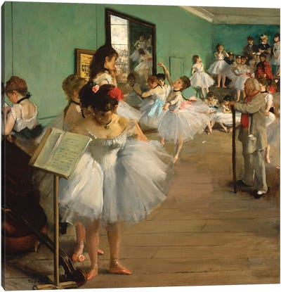The Dance Class, 1874 Canvas Art Print - Edgar Degas