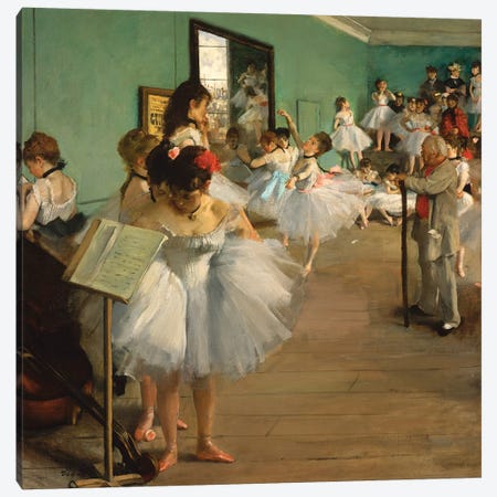 The Dance Class, 1874 Canvas Print #WAG64} by Edgar Degas Canvas Wall Art