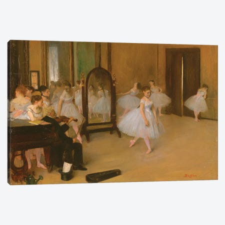 The Dance Class, 1871 Canvas Print #WAG66} by Edgar Degas Canvas Wall Art