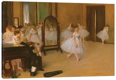 The Dance Class, 1871 Canvas Art Print - Dancer Art