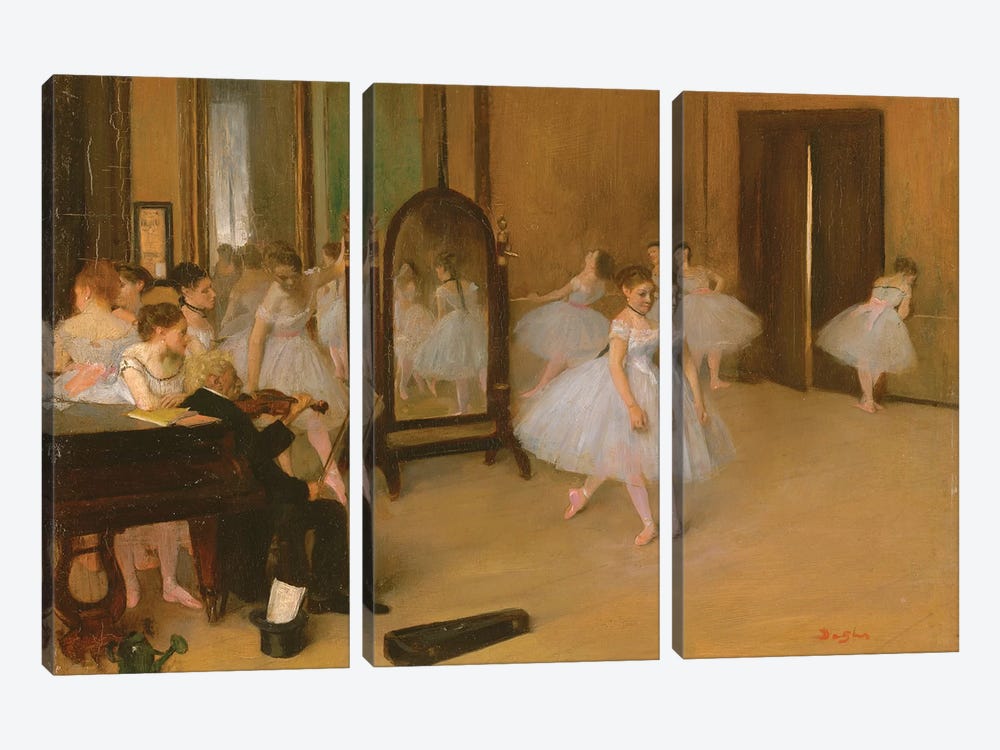 The Dance Class, 1871 by Edgar Degas 3-piece Art Print