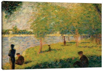Study For A Sunday On La Grande Jatte Canvas Art Print - Georges Seurat