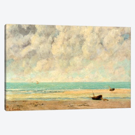 The Calm Sea Canvas Print #WAG72} by Gustave Courbet Canvas Art
