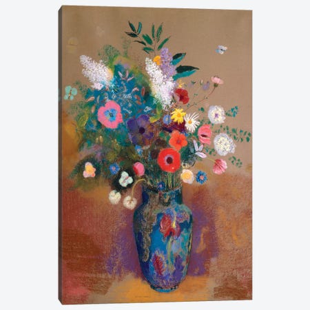 Bouquet Of Flowers Canvas Print #WAG76} by Odilon Redon Canvas Print