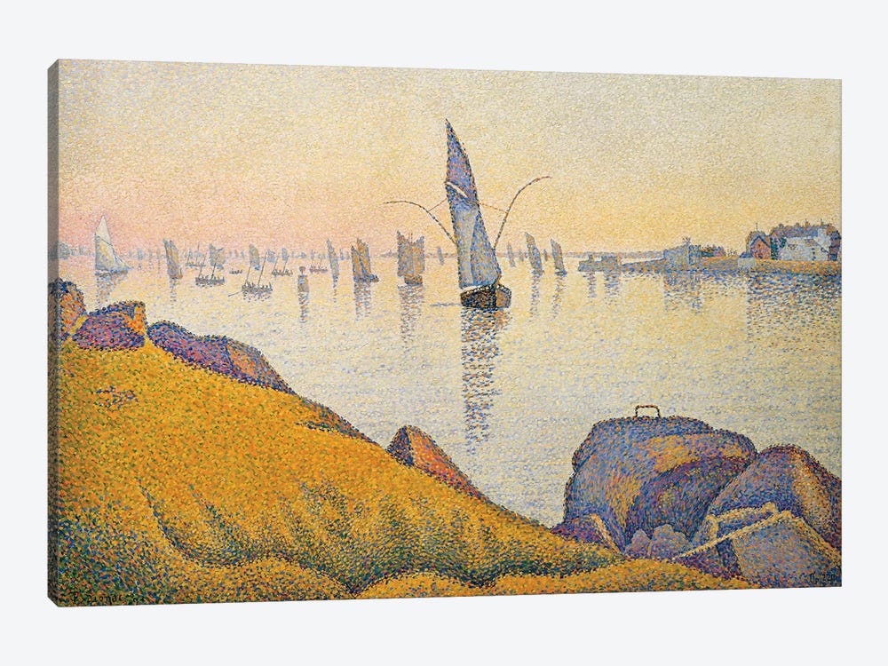 Evening Calm, Concarneau, Opus 220 by Paul Signac 1-piece Canvas Art Print