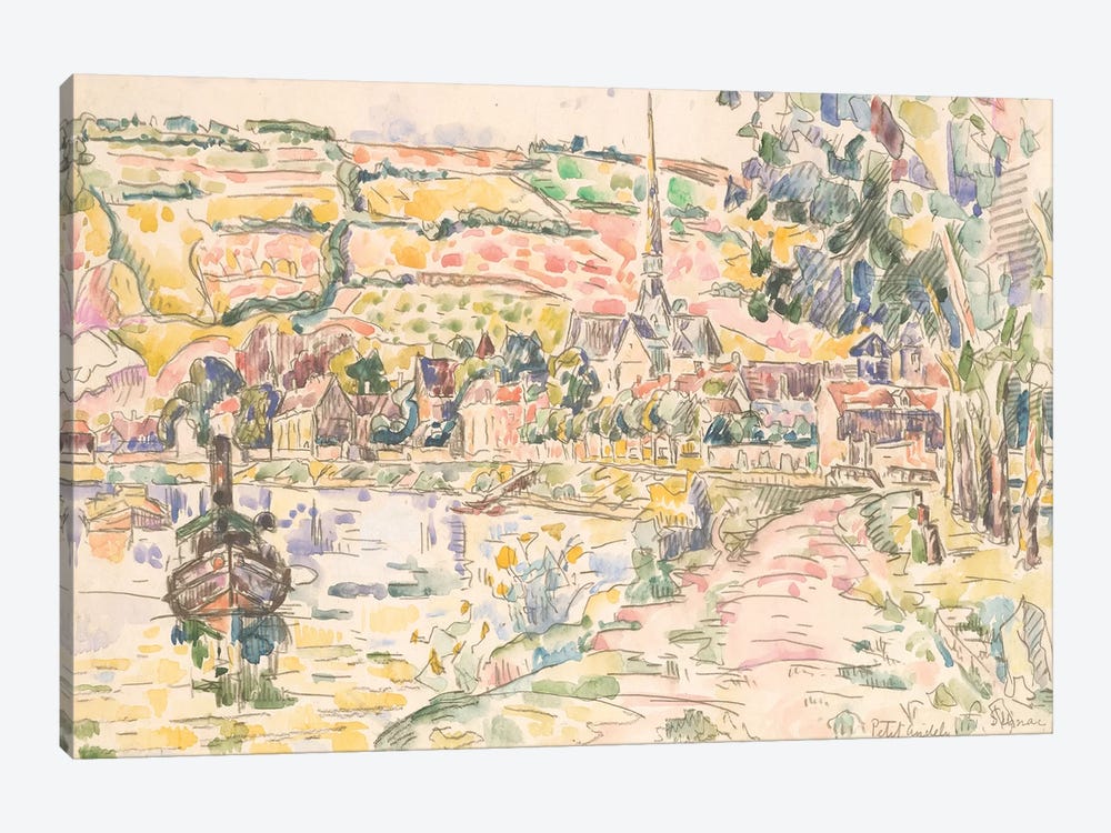 Petit Andely-The River Bank by Paul Signac 1-piece Art Print