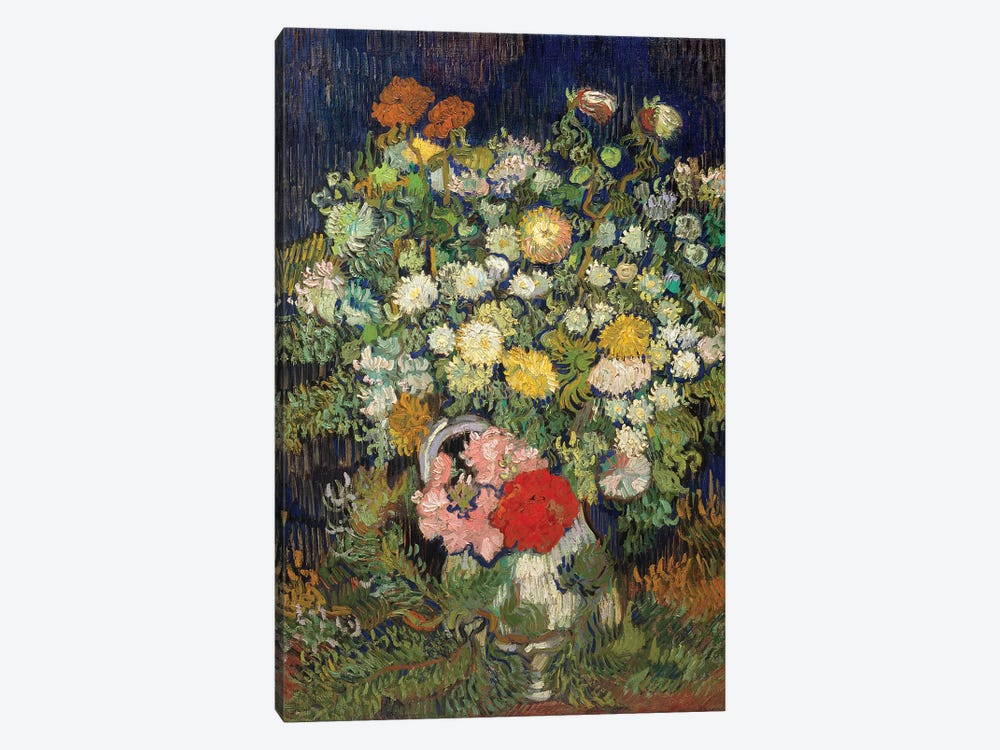 Bouquet Of Flowers In A Vase by Vincent van Gogh 1-piece Canvas Artwork