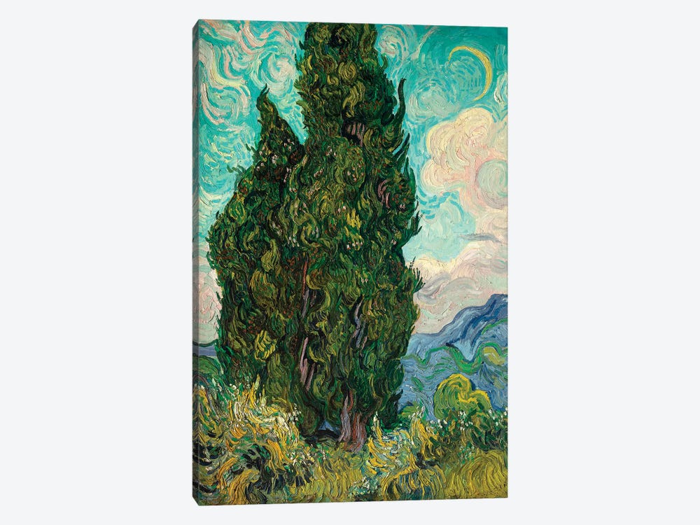 Cypresses I by Vincent van Gogh 1-piece Canvas Artwork