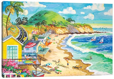 El Morrow Trailer Park Canvas Art Print - Large Coastal Art