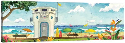 Lifeguard Stand At Main Beach Canvas Art Print - Robin Wethe Altman