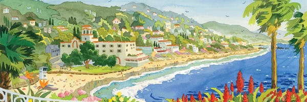 Tropical Living Room: Looking Over Laguna by Robin Wethe Altman