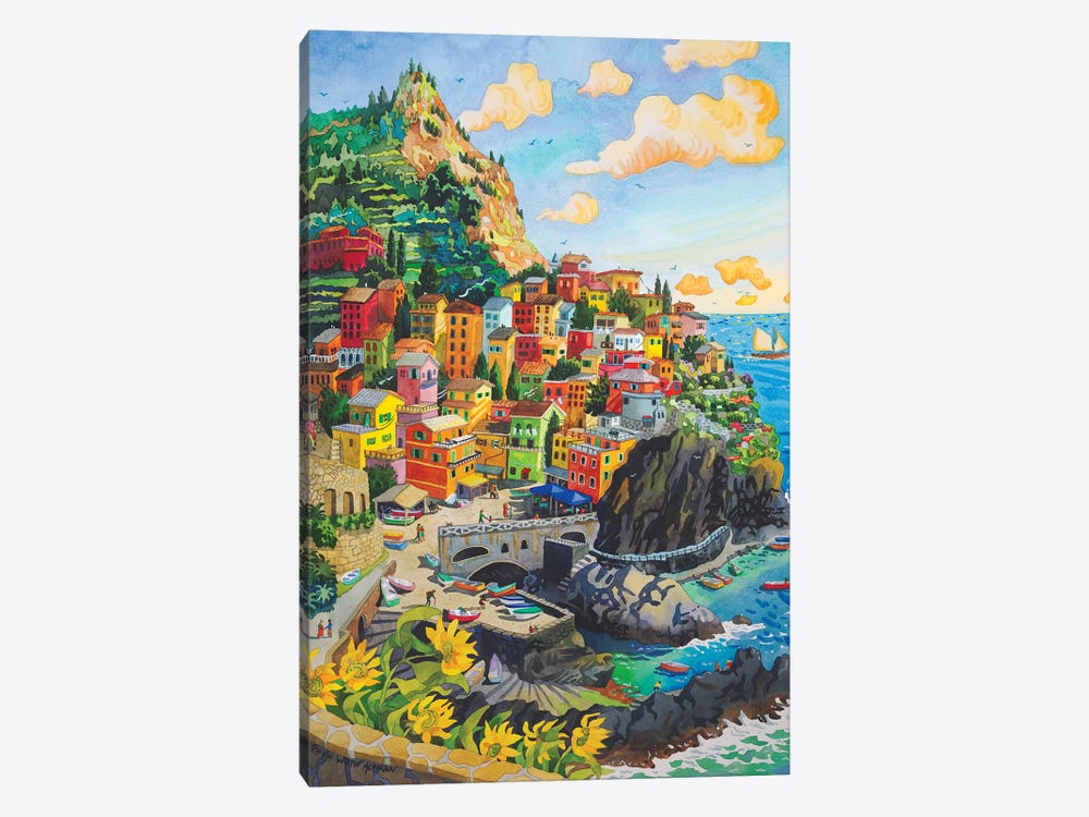 Manerola, Cinque Terre by Robin Wethe Altman 1-piece Canvas Print